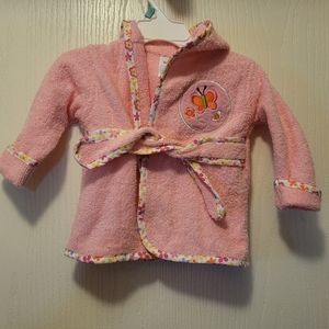 Baby Girl Hooded Robe Pink 0-6 months